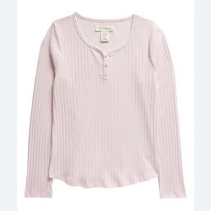 Treasure & Bond Girls light pink Henley top Medium (10) excellent condition NVW